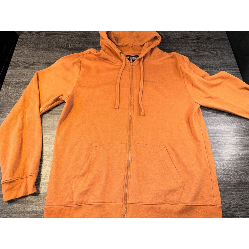 San Francisco Work Shirts Hoodie Mens XL Burnt‎ Orange Brooklyn Zip
